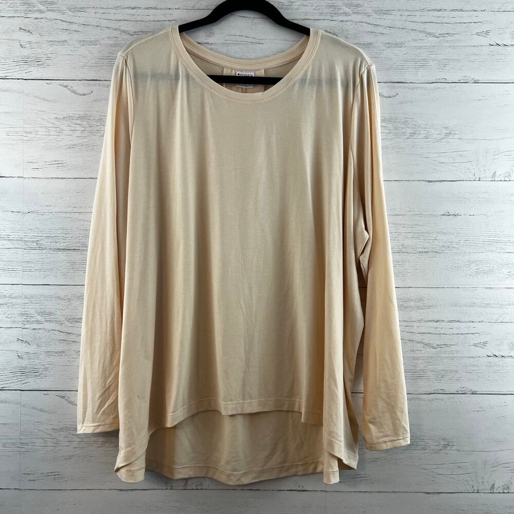 Athleta‎ Light Orange Long Sleeve Top Size XL